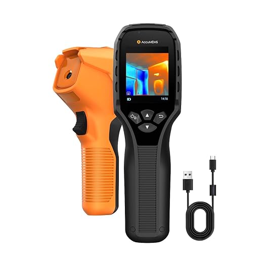 GT16S Thermal Imaging Camera with Smart AI Scene Detection, Thermometer Mode, 240��240 UIRA-IR Resolution, -4��F-1202��F Temp Alarm, 11h Runtime, Infrared Camera for HVAC Home Inspection