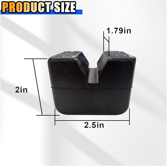 Jack Pad Adapter, Rubber Floor Jack Stand Pads, Universal Heavy Duty Slotted Frame Rail Pinch Weld Protector (4Pcs)