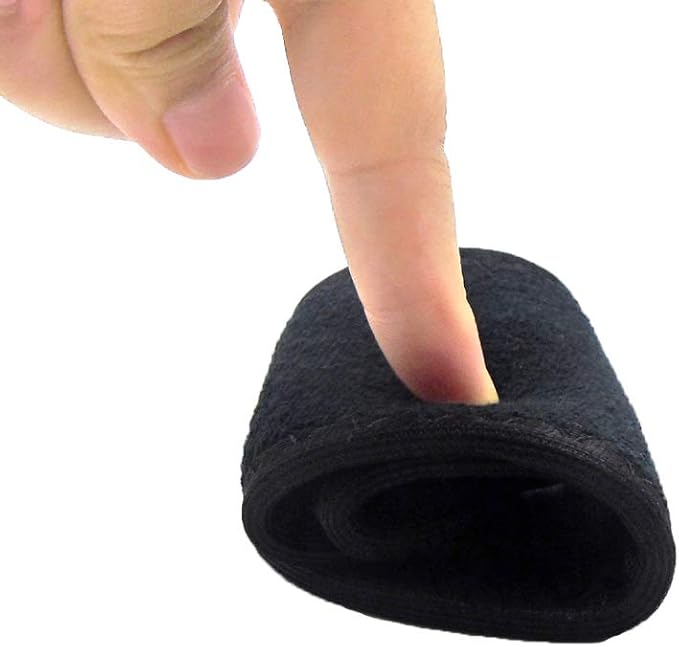 Happystep Cotton Terry Cloth Insoles, Barefoot Shoe Inserts, Sweat Absorption, Odor Control, Moisture-Wicking, Washable and Reusable, Zero Drop Shoe Insoles, 2 Pairs of Black (Women Size 9)