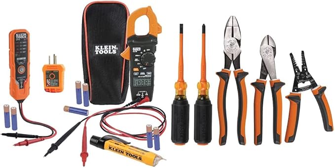 Klein Tools Electrical Test Kit Bundle with Clamp Meter, Insulated Pliers Set, and More