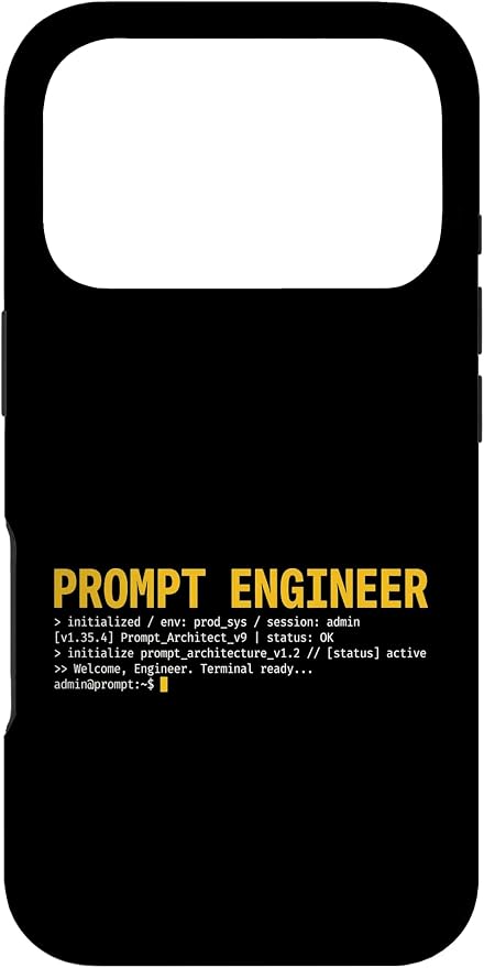 Prompt Engineer Terminal Screen AI Developer Software Coder Case for iPhone 17 Pro