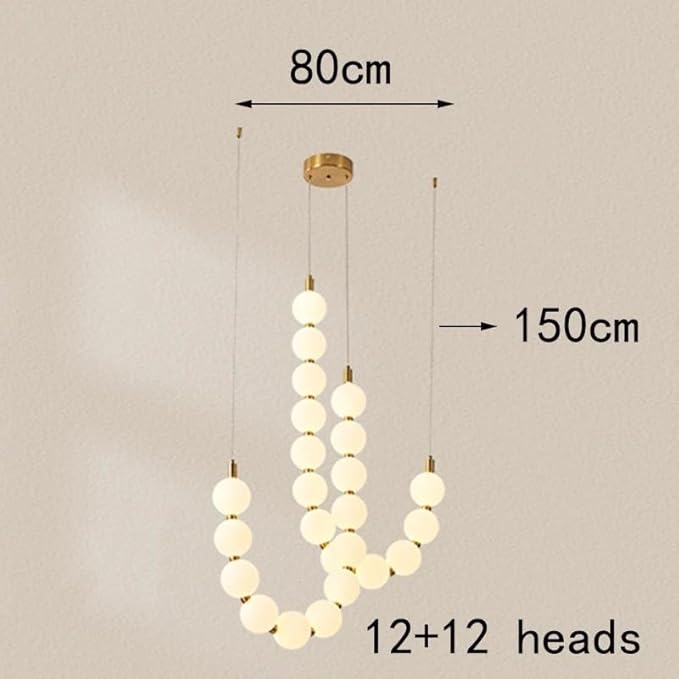 Modern Chandelier, Modern Home Decor led Lights Pendant Light Lamps for Living Room Chandeliers for Dining Hanging Indoor Lighting(C 24 Heads,APP with RC Dimmable)