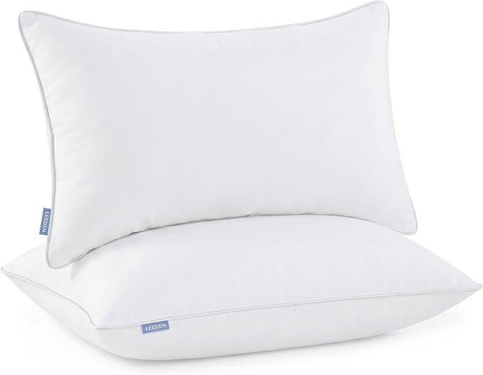 Leeden 12x20 Pillow Inserts Set of 2-12 Inch Decorative Cushion Insert, Soft Fluffy Indoor Throw Pillows for Sofa Couch Bed, White Cushion Insert Pair