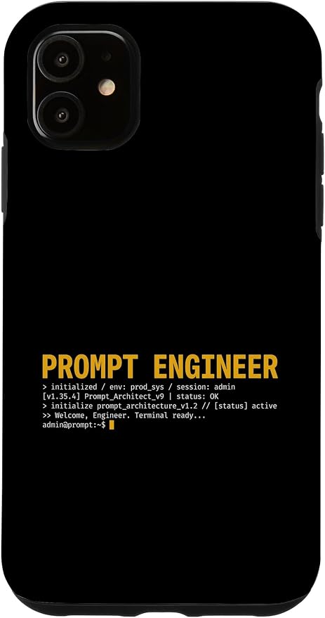 Prompt Engineer Terminal Screen AI Developer Software Coder Case for iPhone 11