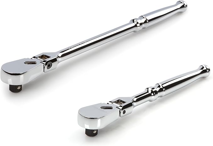 TEKTON 3/8 Inch Drive Flex Head Non-Quick-Release Ratchet Set, 2-Piece (8, 12 in.) | SRH91201