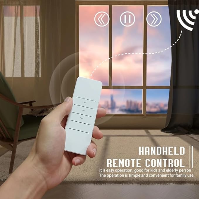 Smart Motorized Curtain Rods (Ripple Fold), Matter over WiFi Electric Track Compatible with HomeKit Alexa Google SmartThings, Automatic Drapery System with Remote, 1.8N.m (3 meters (118.1 inches))