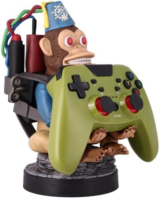 Exquisite Gaming: Call of Duty: Monkeybomb - Original Mobile Phone & Gaming Controller Holder, Device Stand, Cable Guys, Licensed Figure