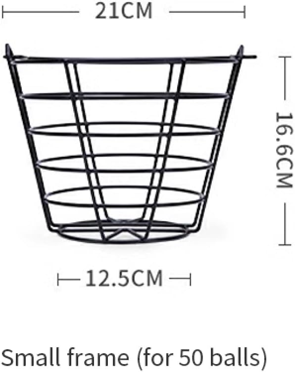 Metal Range Golf Ball Baskets with Handle, Golf Ball Storage Bucket, Holds 50 Golf Balls (Golf Balls Not Included).