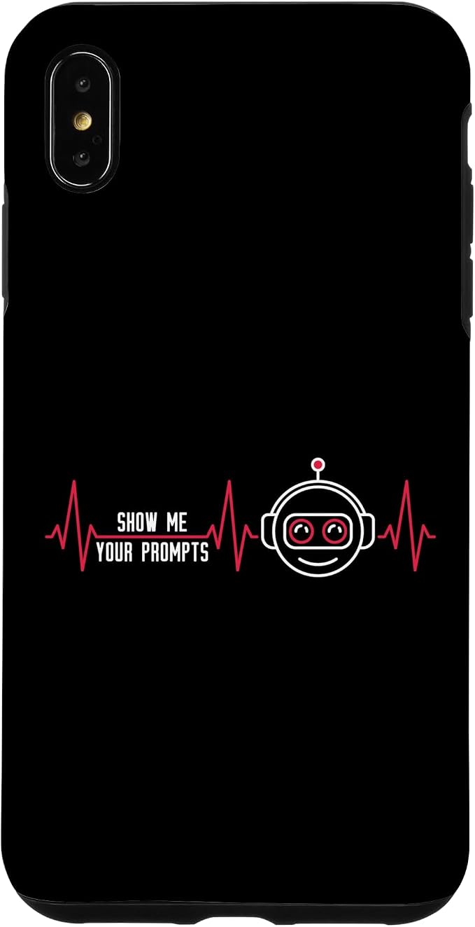 Show Me Your Prompts AI Artificial Intelligence Heartbeat Case for iPhone Xs Max
