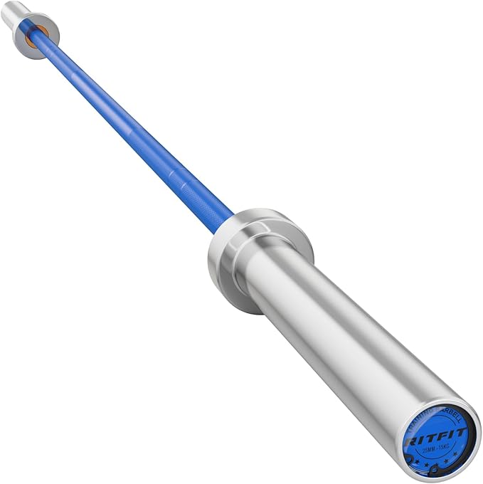RITFIT 7FT Olympic Barbell for Strength and Weightlifting Training - 2 Inch Olympic Bar for Squat, Deadlift, Bench Press, Curl, Overhead Press - 500lbs/1000lbs/1500lbs Capacity