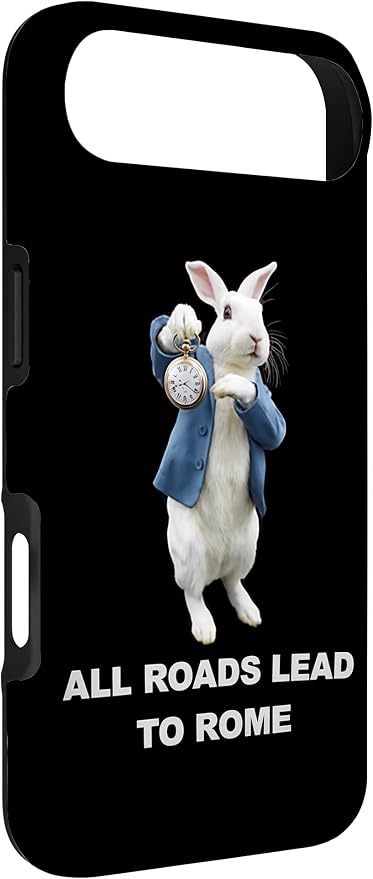 Funny AI Rabbit Meme Tshirt - All Roads Lead to Rome Humor Case for iPhone Air
