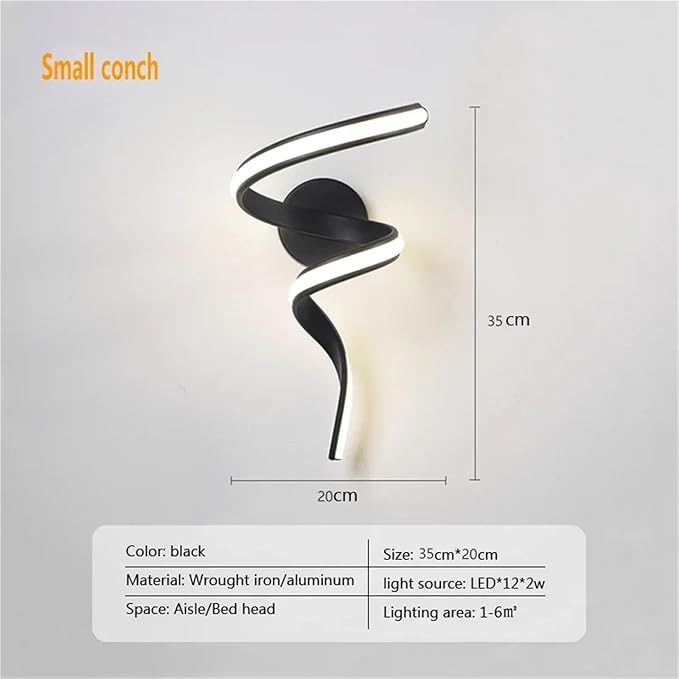 Modern Minimalist LED Wall Lamp Home Indoor Decor Wall Sconce for Living Room Bedroom Bedside Lustres Backgroud Light Decoration(Natural White,A-Black Small)