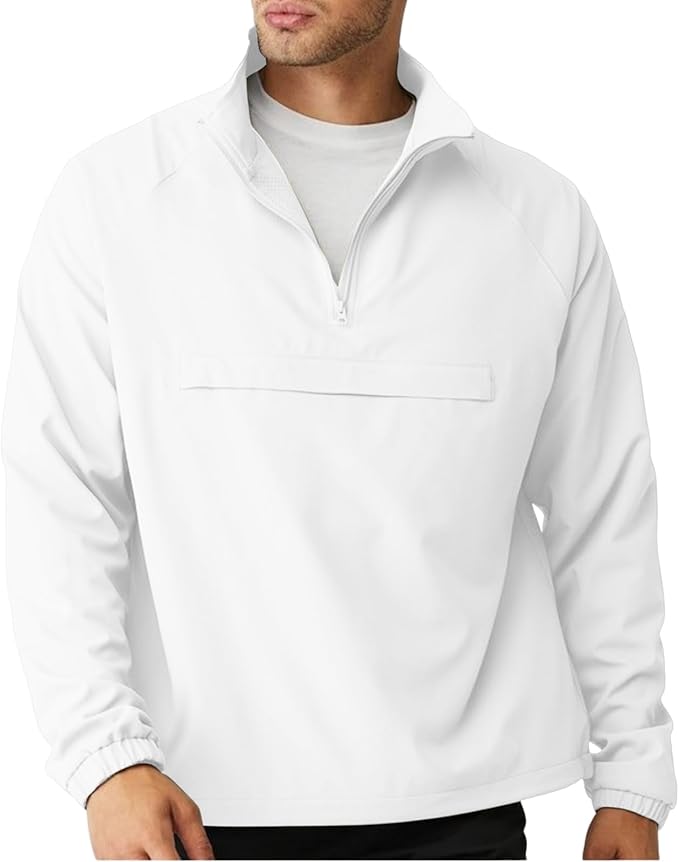 Opomelo Men's Athletic Quarter Zip Pullover Golf Hiking Running Lightweight Jacket Workout Sweatshirt With Pocket