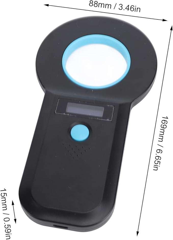 Hyuduo Pet Microchip Scanner, Bluetooth and USB C Portable Handheld Animal Chip Reader with 128 Data Storage for EMID FDX B ISO 11784/85 Chips