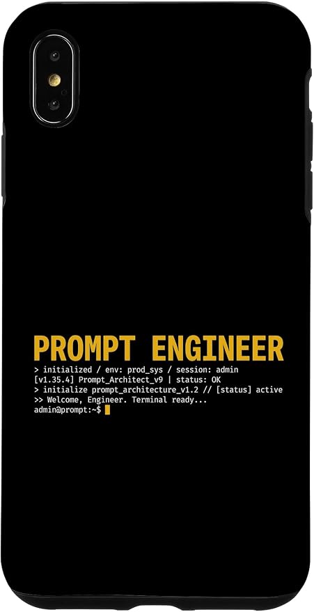 Prompt Engineer Terminal Screen AI Developer Software Coder Case for iPhone Xs Max