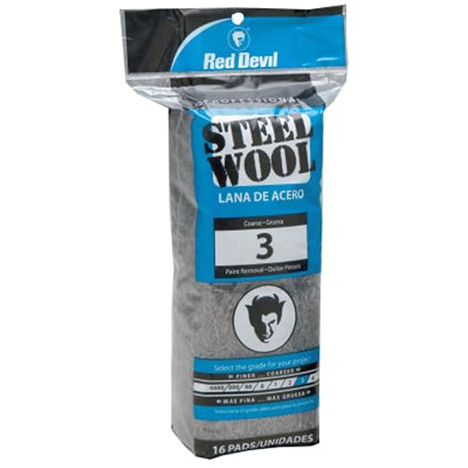 Red Devil 0316 Steel Wool, 3 Coarse, (Pack of 16)