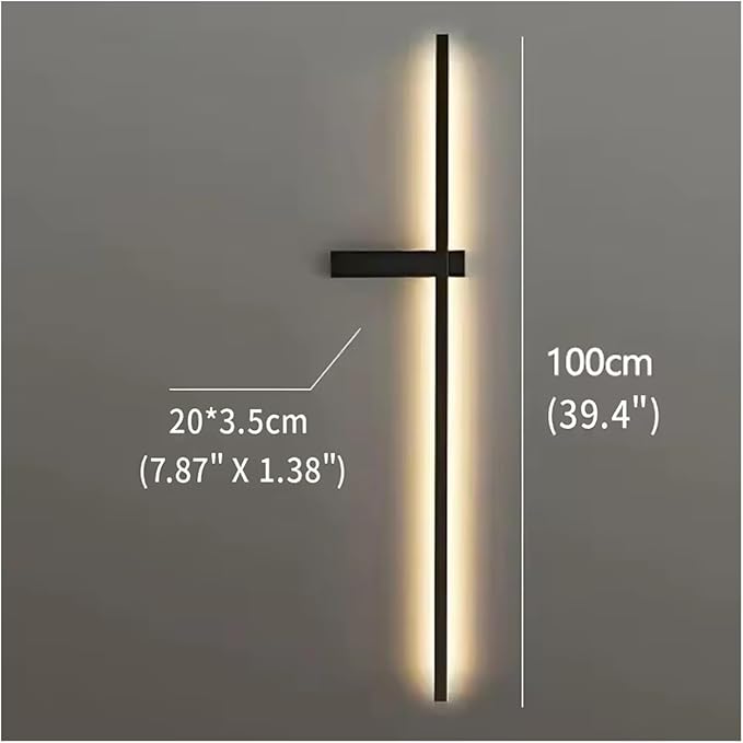 LED Wall Lamp Modern Minimalist Strip Wall Decor Lights Lighting for Bedroom Bedside Living Room TV Sofa Lobby Background Decor,Wall Lamp