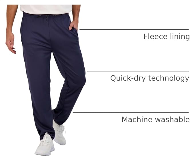 3 Pack Men's Mesh Open Bottom Sweatpants Active Athletic Workout Gym Pocket | Available in Big & Tall, Uncuffed, Elastic Waistband, Drawstring, Straight Leg, Running, Jogging, Exercise, Training, Sports