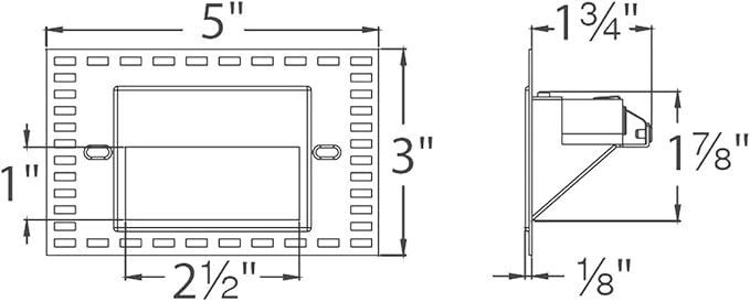 WAC Landscape Lighting, LEDme 120V LED Horizontal Invisible Trim Step and Wall Light 1800K Amber Built-in LED in White