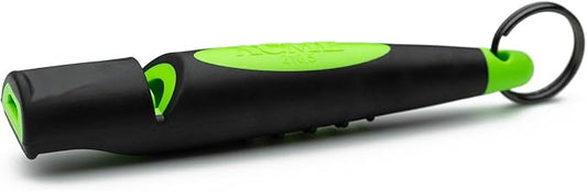 ACME Alpha 211.5 Professional Dog Training Whistle with Enhanced Ergonomic Grip. BPA-Free Plastic. 110 dBA. Long Range. Standardized Frequency. Weatherproof. Made in the UK (Black on Day Glow Green)