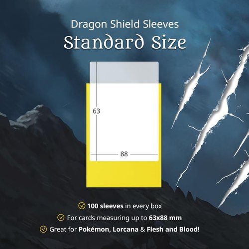 Dragon Shield | Matte Card Sleeves - 100 CT Standard Size | Smooth & Durable for TCG - White