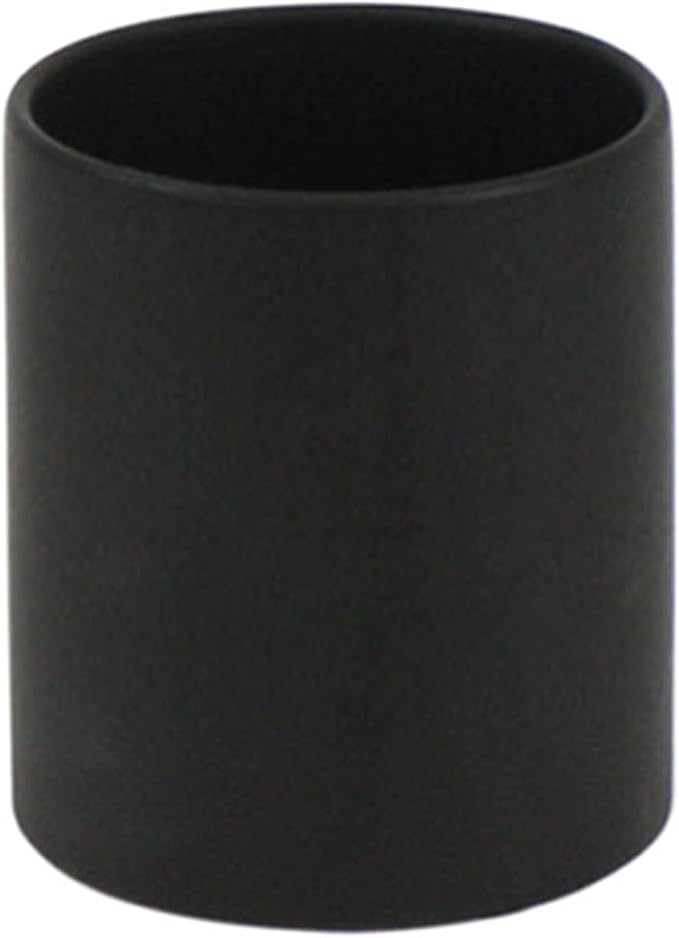 WGVI Matte Black Ceramic Cylinder Vase Width 3.75" Height 4", Flower Arrangements, Candle Holder, Terrarium Planter Pot, Tabletop Storage Container Organizer Pen Brush Holder, Bulk Wholesale, 6 Pcs