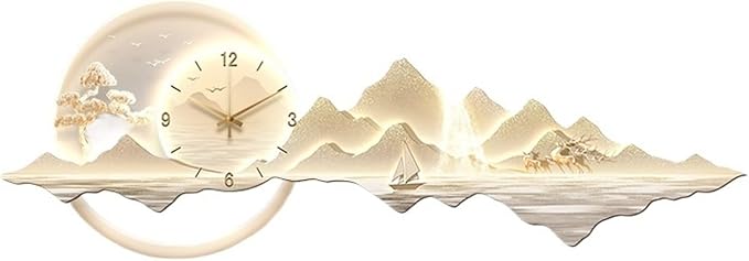 Light Luxury Clock Wall Aesthetic Creative Led Wall Watch Nordic Living Room Home Decoration(B,150x50cm)
