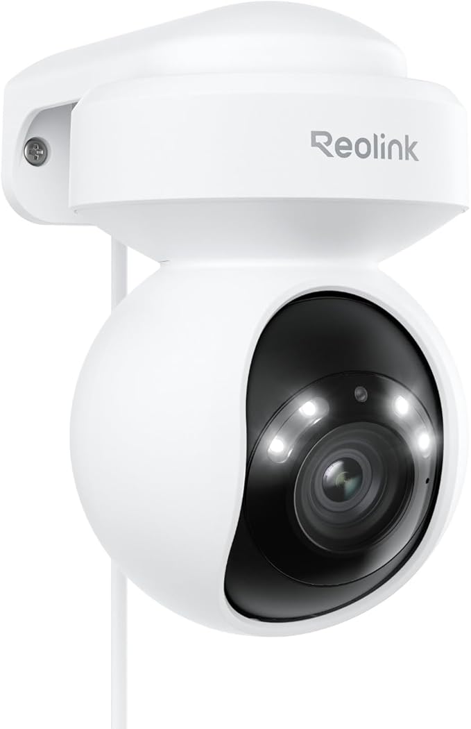 REOLINK E1 Outdoor Pro 4K PTZ Outdoor Security Camera WiFi Plug-in Power | No Subscription Local Storage, Dual-Band Wi-Fi 6, 3X Optical Zoom, Auto Tracking, Smart AI Detection, Color Night Vision