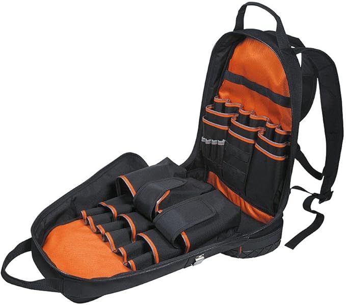 Klein Tools 80141 Hand Tools Kit includes Pliers, Screwdrivers, Nut Drivers, Backpack, and More Jobsite Tools, 41-Piece