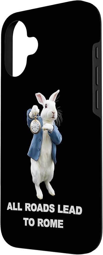 Funny AI Rabbit Meme Tshirt - All Roads Lead to Rome Humor Case for iPhone 16