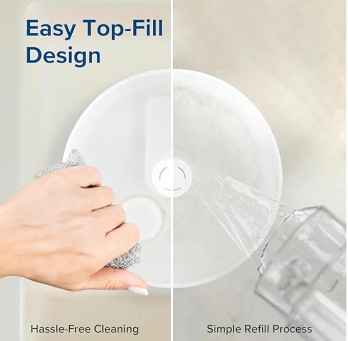 300ML Air Humidifier & Aroma Diffuser Home Fragrance Room Decor Essential Oil Diffuser Humidifiers for Bedroom Cool Mist 7 LED Light Car Air Freshener (White-2)