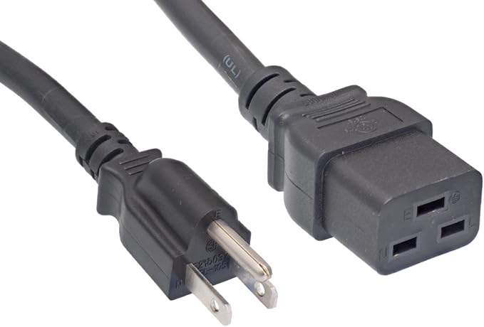 Cablelera North American Power Cord Extension, NEMA 5-15P to C19, 8', 14 AWG, 15A, 125V (ZWACPFAC-08)