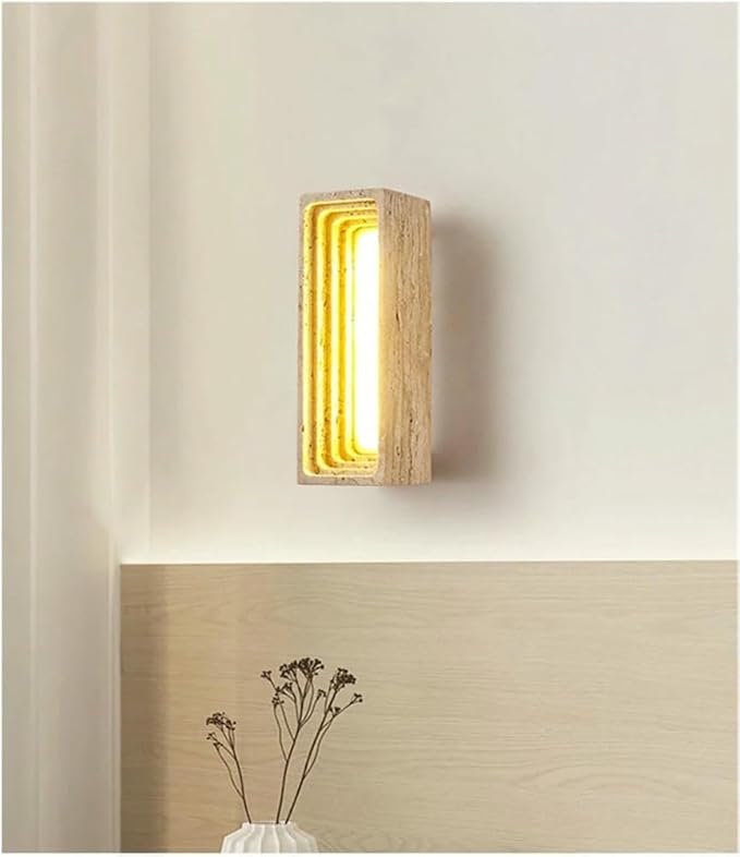 Wall Lamp Japanese Creative Atmosphere Background Decorative Light Modern and Simple Living Room Bedroom Led(Neutral Light)