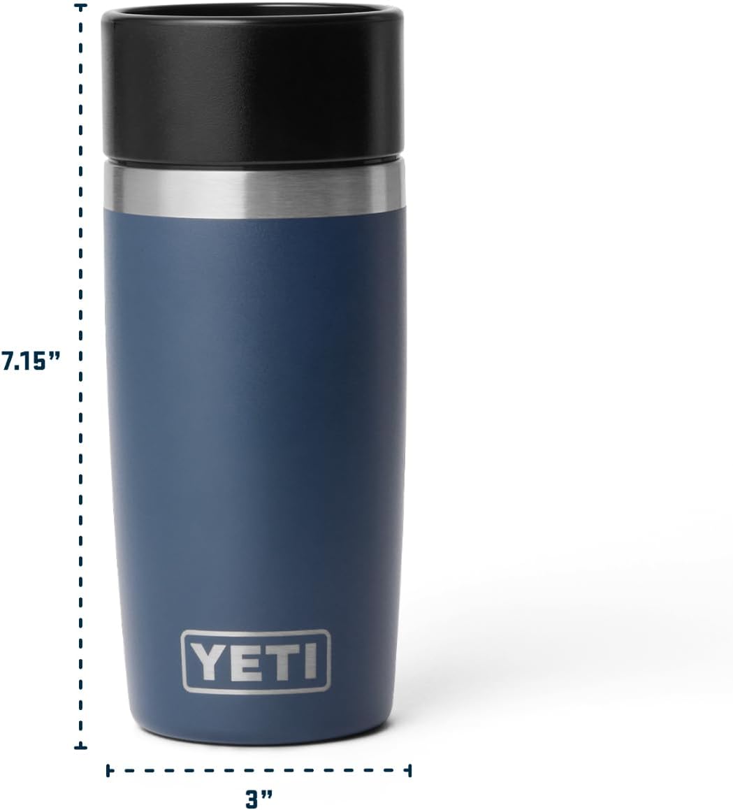 YETI Rambler 12 oz Travel Bottle - Stainless Steel, Vacuum Insulated, Leakproof Commuter Cap | Black