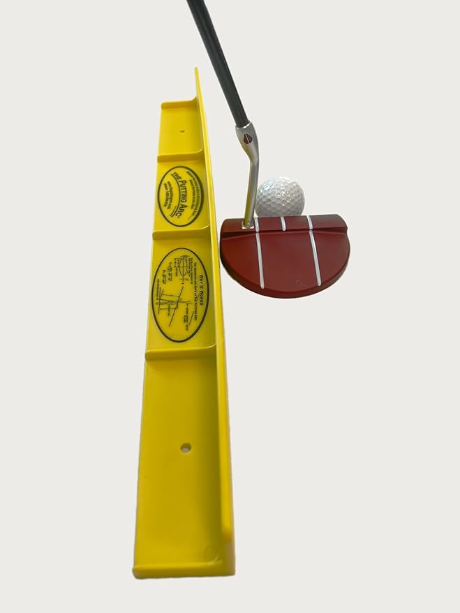 The Putting Arc - MS3 Model - Golf Training Aid Used to Perfect Your Putting and Reduce Your Score! - Practice and Master Your Putting Fundamentals! - Golden Yellow