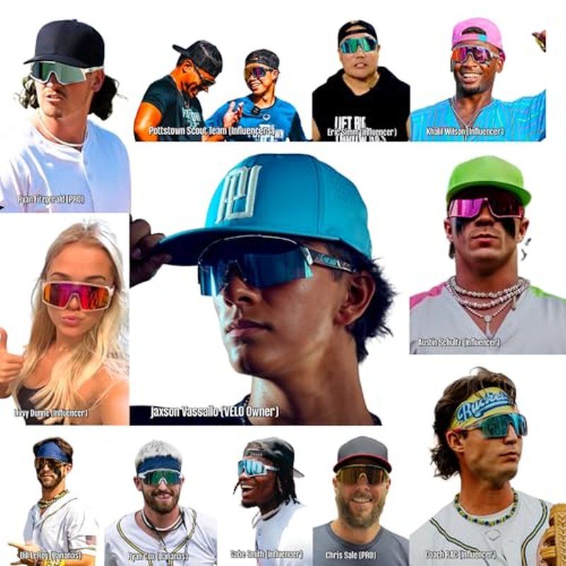 VELO Shades – Playmaker – Baseball/Softball Sunglasses – By Jax of The Bullpen Training (Black Fire)