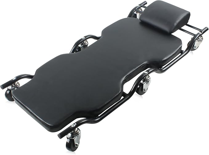 HKTE 44 inches Heavy Duty Garage Creeper, Low Profile Design, Durable Metal Frame, Comfortable Pillow