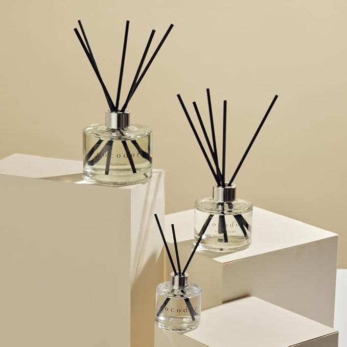 Cocod'or COCODOR Diffuser Black Fiber Reed Sticks(100pcs, 8" x 4mm) / Diffuser Oil Refill, Home Fragrance, Aromatherapy, Reed Diffuser Set, Sticks for Reed Diffusers, Office Décor, Decoration