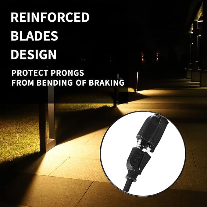 Indoor Outdoor Extension Cord Weatherproof, UL Certified, 14 Gauge 8FT Black 3 Prong Heavy Duty, 14/3 SJTW 15A Power Cord for Outdoor Lights, Appliances, Lawn