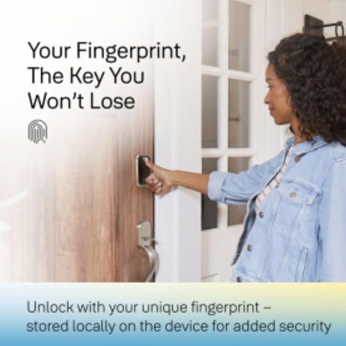 Yale Assure Lock 2 Touch Deadbolt, Satin Nickel Smart Keyless Entry Door Lock with Z-Wave (ZW3) Connected Touch Keypad and Fingerprint Scanner, YRD450-F-ZW3-619