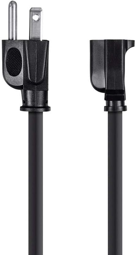 Monoprice 6ft 16AWG Power Extension Cord Cable - SJT 16/3C NEMA 5-15P TO NEMA 5-15R (13A/125V) AP301+SP506 - Black
