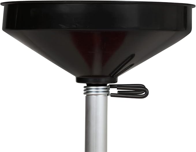 Zeeline By Milton ZE8DC, Rolling Oil Drain Pan, 8 Gallon Oil Drain with Adjustable Funnel, 2 Inch Drain Port with Cap, Wide Drain Pipe for Faster Draining, Oil Drain with 4 Swivel Casters