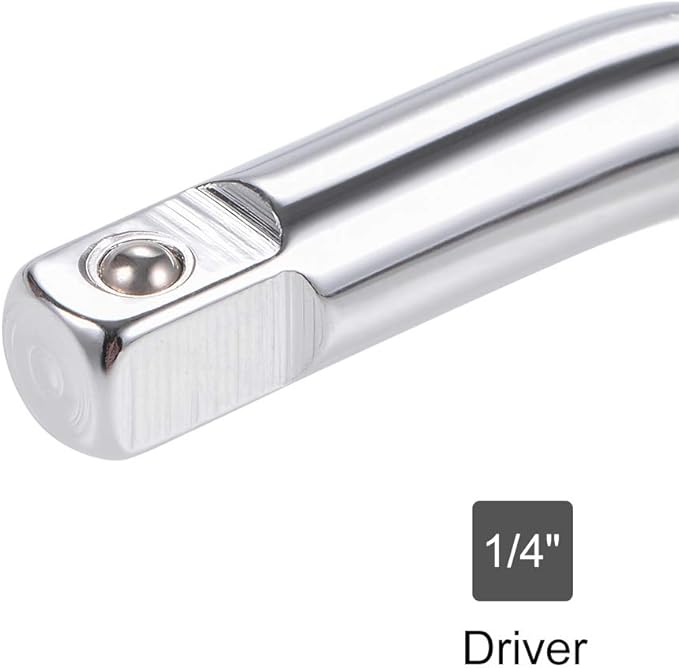 uxcell 2 Pcs 1/4" Drive Socket Breaker L Shape Extension Bar Wrench, CR-V