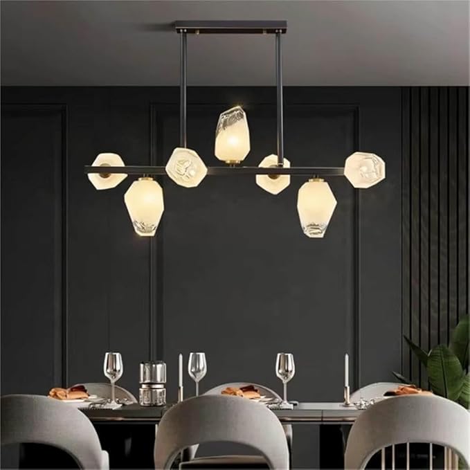 Pendant Lights Nordic Smart Home Decoration Pendant Light, Living Room Dining LED Indoor Lighting(Cold White,Blacks 10heads)