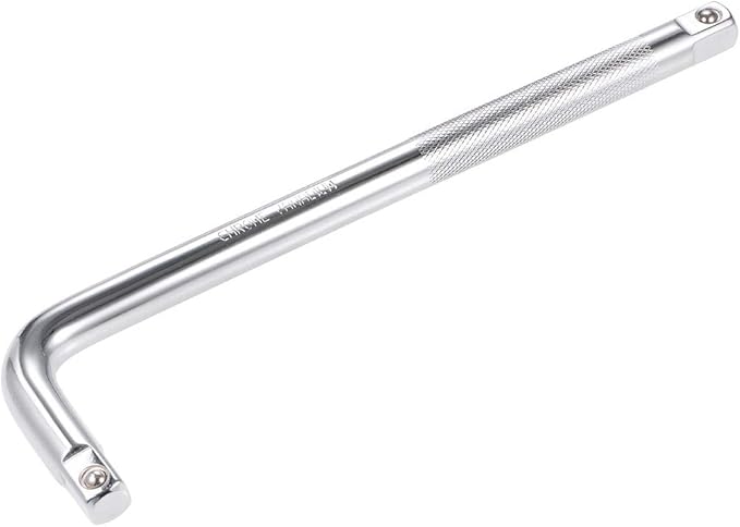 uxcell 1/2" Drive Socket Breaker L Shape Extension Bar Wrench, CR-V