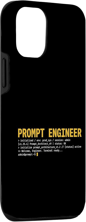 Prompt Engineer Terminal Screen AI Developer Software Coder Case for iPhone 12/12 Pro