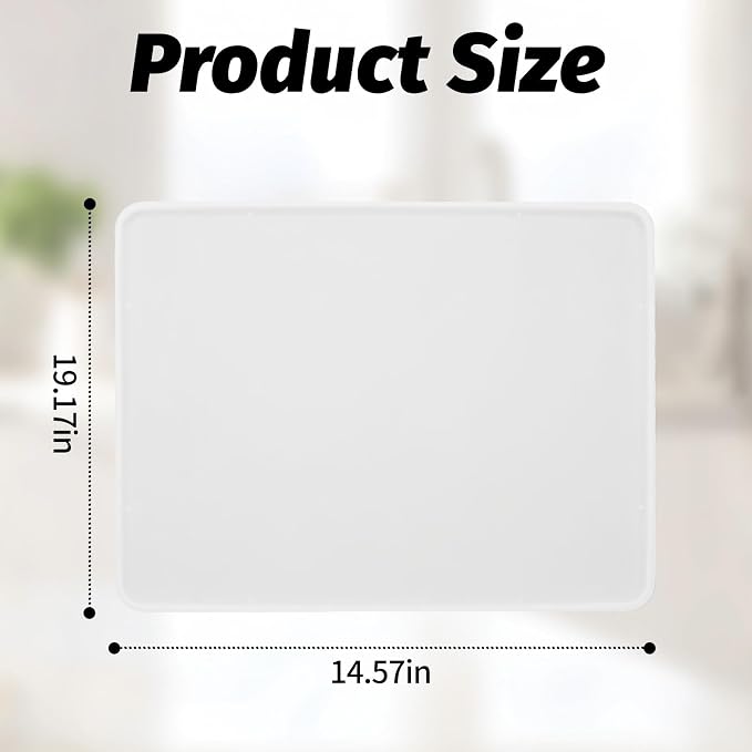 Coffee Mat, 19.7"x15" Coffee Mat, Espresso Maker and Kitchen Counter, Bar Accessories for Countertop, Dish Drying Mat, Anti-Slip, Anti-Vibration Pad for Espresso Machine, White
