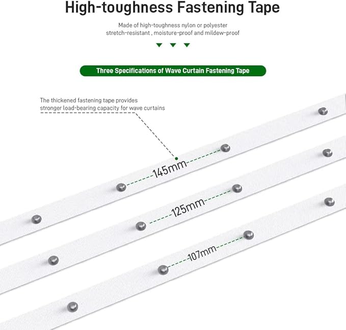 RS485 Motorized Curtain Track for Ripple Fold Curtains, 1.8N Automatic Curtain Opener System, Heavy Duty Electric Curtains with Remote for Smart Home (5.0 meters (196.8 inches))