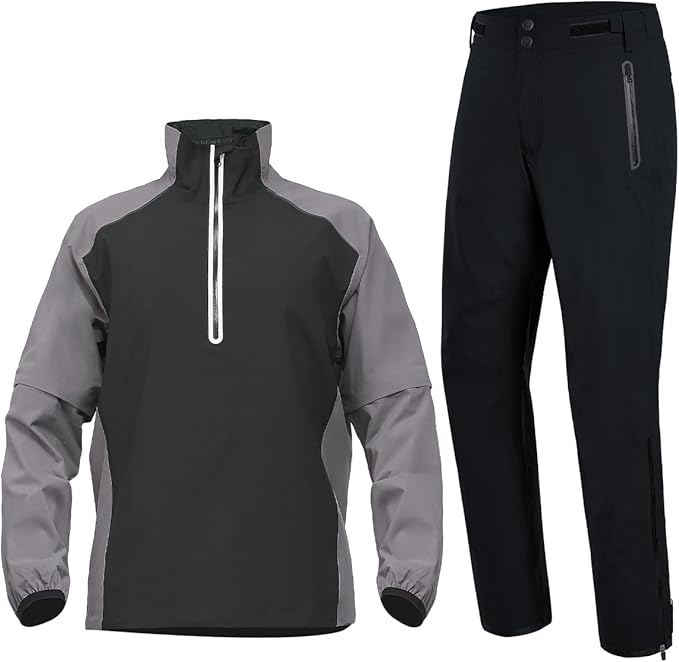 fit space Waterproof Golf Rain Suits for Men Performance Rain Jackets and Pants for All Sports