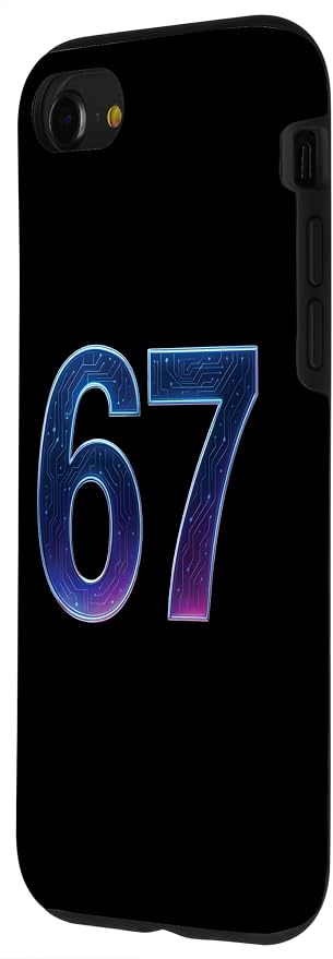 67 Meme Ai Quantum Number 67th Six Seven Tech Digital Future Case for iPhone SE (2020) / 7/8